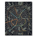 Radial City Map Swirl Rug