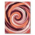 Crimson Swirl Abstract Brushstroke Rug