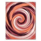 Crimson Swirl Abstract Brushstroke Rug
