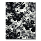 Monochromatic Ink Cloud Swirl Rug