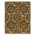Golden Cheetah Spot Flower Rococo Rug