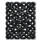 Intricate Charcoal Celtic Knotwork Rug