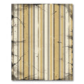Distressed Ochre and Brown Vertical Stripes Rug