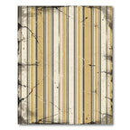 Distressed Ochre and Brown Vertical Stripes Rug