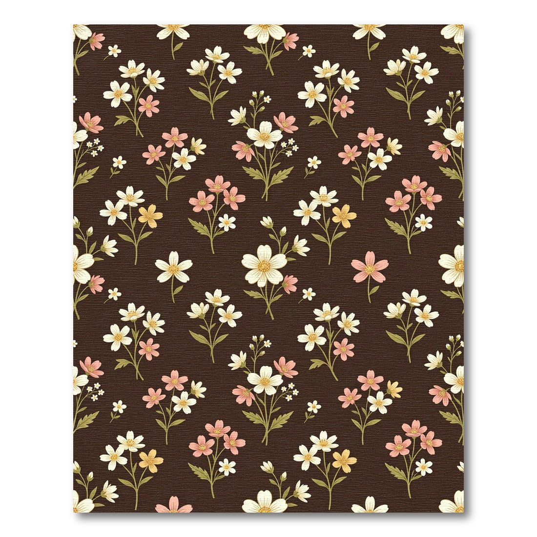 Vintage Cream Pink Floral Bloom Rug