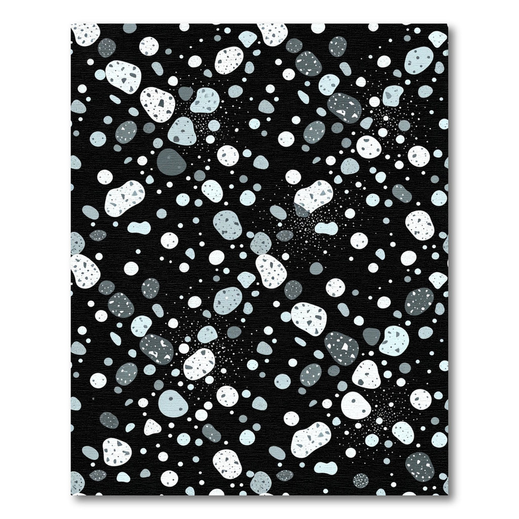 Monochrome Speckled Pebble Collage Rug
