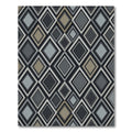 Modern Gray And Taupe Geometric Diamond Rug