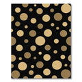 Golden Dot Cluster Black Rug