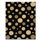 Golden Dot Cluster Black Rug