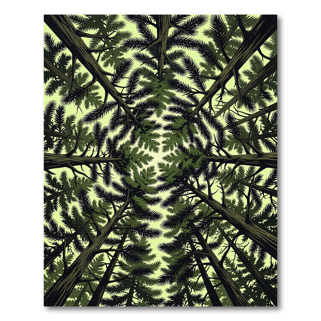 Dark Green Canopy Forest Ceiling Rug