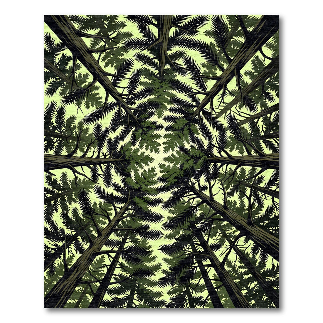 Dark Green Canopy Forest Ceiling Rug