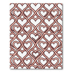 Delicate Rose Interlocking Heart Ogee Rug