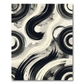 Monochromatic Brush Stroke Swirl Rug