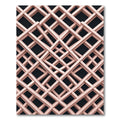 Blush Pink Intersecting Geometric Lattice Rug