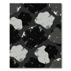 Monochromatic Textured Abstract Blobs Rug