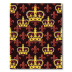 Royal Crimson Gold Crown Pattern Rug