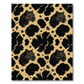 Golden Black Leopard Spots Rug