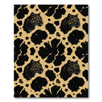 Golden Black Leopard Spots Rug