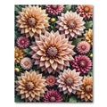 Elegant Pastel Dahlia Floral Bouquet Rug