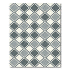 Modern Gray Diamond Grid Geometric Rug