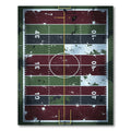 Distressed Gridiron Football Field Art Rug