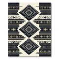 Monochrome Geometric Step Diamond Rug