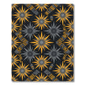 Golden Celestial Geometric Starry Gray Rug
