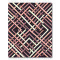 Modern Taupe Pink Geometric Interlace Rug
