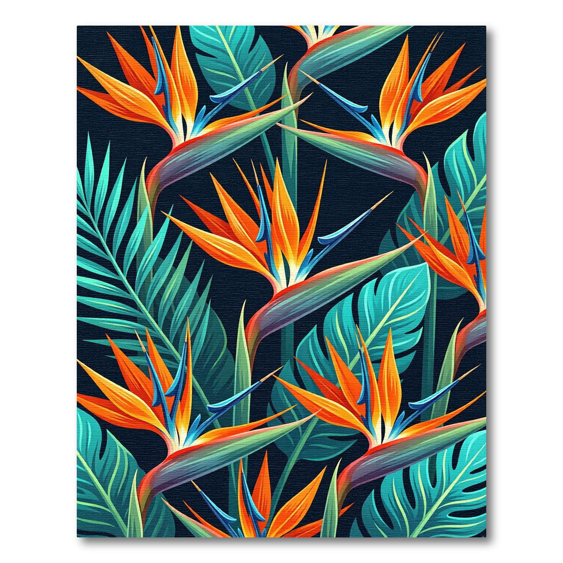 Vibrant Tropical Birds of Paradise Rug