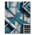 Abstract Blue Drip Concrete Frame Rug