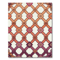 Gradient Lattice Floral Medallion Rug