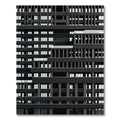 Monochromatic Dark Architectural Grid Structure Rug