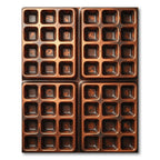 Metallic Bronze Grid Ancient Glyph Art Rug