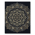Elegant Gold and Charcoal Mandala Rug