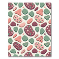 Modern Terrazzo Pebble Earth Tone Art Rug