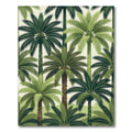Tropical Green Palm Frond Collage Rug
