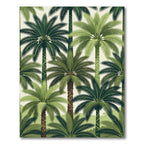 Tropical Green Palm Frond Collage Rug