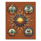 Sunburst Cactus Desert Folk Tierra Rug