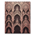 Rose Gold Arabesque Geometric Arch Rug