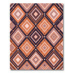 Terracotta Diamond Geometric Tiling Rug