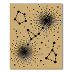 Abstract Black Dot Celestial Tan Rug