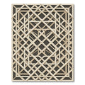 Interlocking Cream Geometric Ivory Lattice Rug