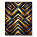 Bold Gold Geometric Abstract Rug