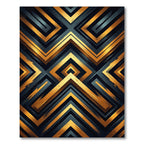 Bold Gold Geometric Abstract Rug