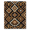 Geometric Earthy Ram Totem Diamond Rug