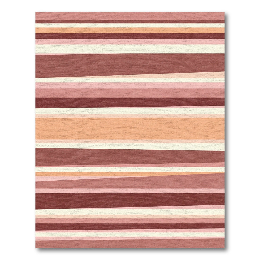 Terracotta Rose Subtle Stripe Arrangement Rug