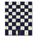 Monochrome Checkered Grid Block Art Rug