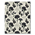 Dark Floral Branches Botanical Arrangement Rug