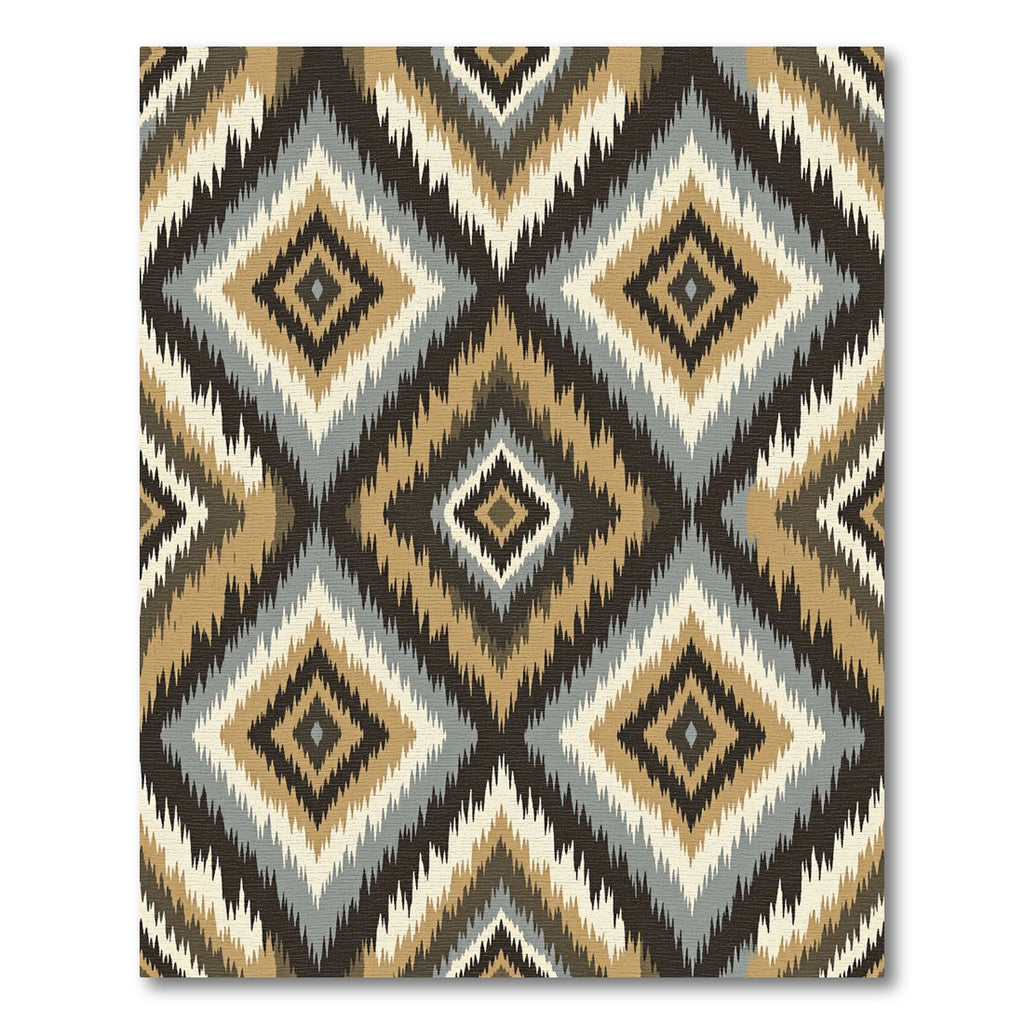 Earthy Diamond Zigzag Medallion Rug