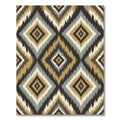 Earthy Diamond Zigzag Medallion Rug